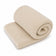 Gebreide schapenwollen bontstof - Beige