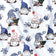 Katoenen stof - Kerstkabouters en gadgets marineblauw