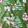 Katoenen stof - Kerst rendier en Kerstman, groen