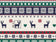 Katoenen stof - Scandinavische kerst rendier groen