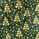Katoenen stof - Gouden kerstbomen groen