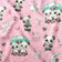 Katoenen stof - Pastel panda's, roze
