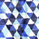 Katoenen stof - Piramides en driehoeken marineblauw