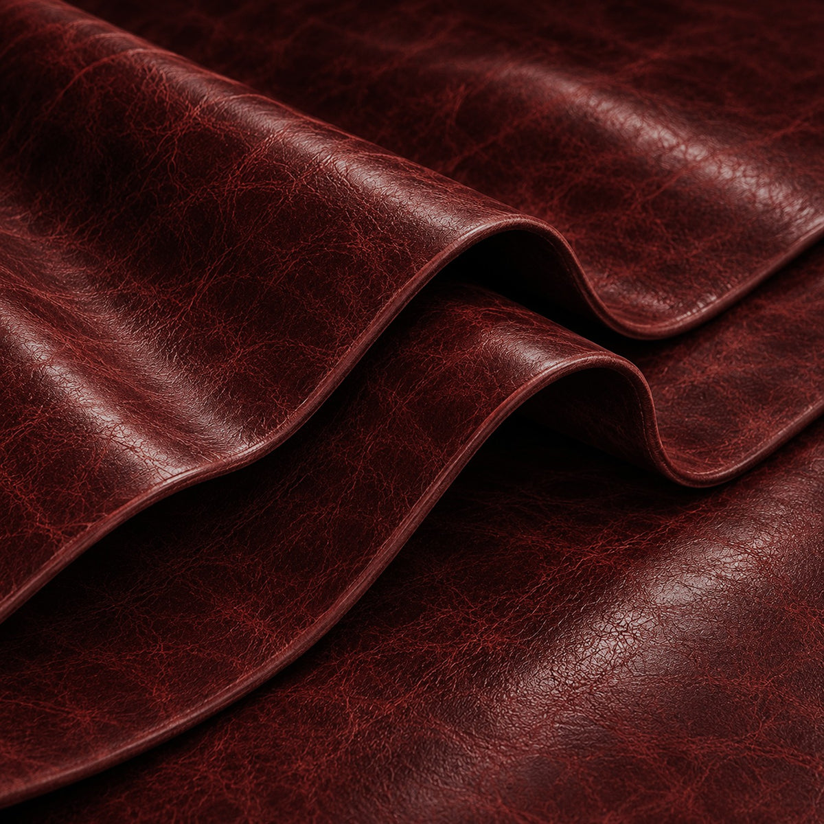 Echt rundleer voor meubelbekleding DUBAI ROSSO - Bordeauxrood
