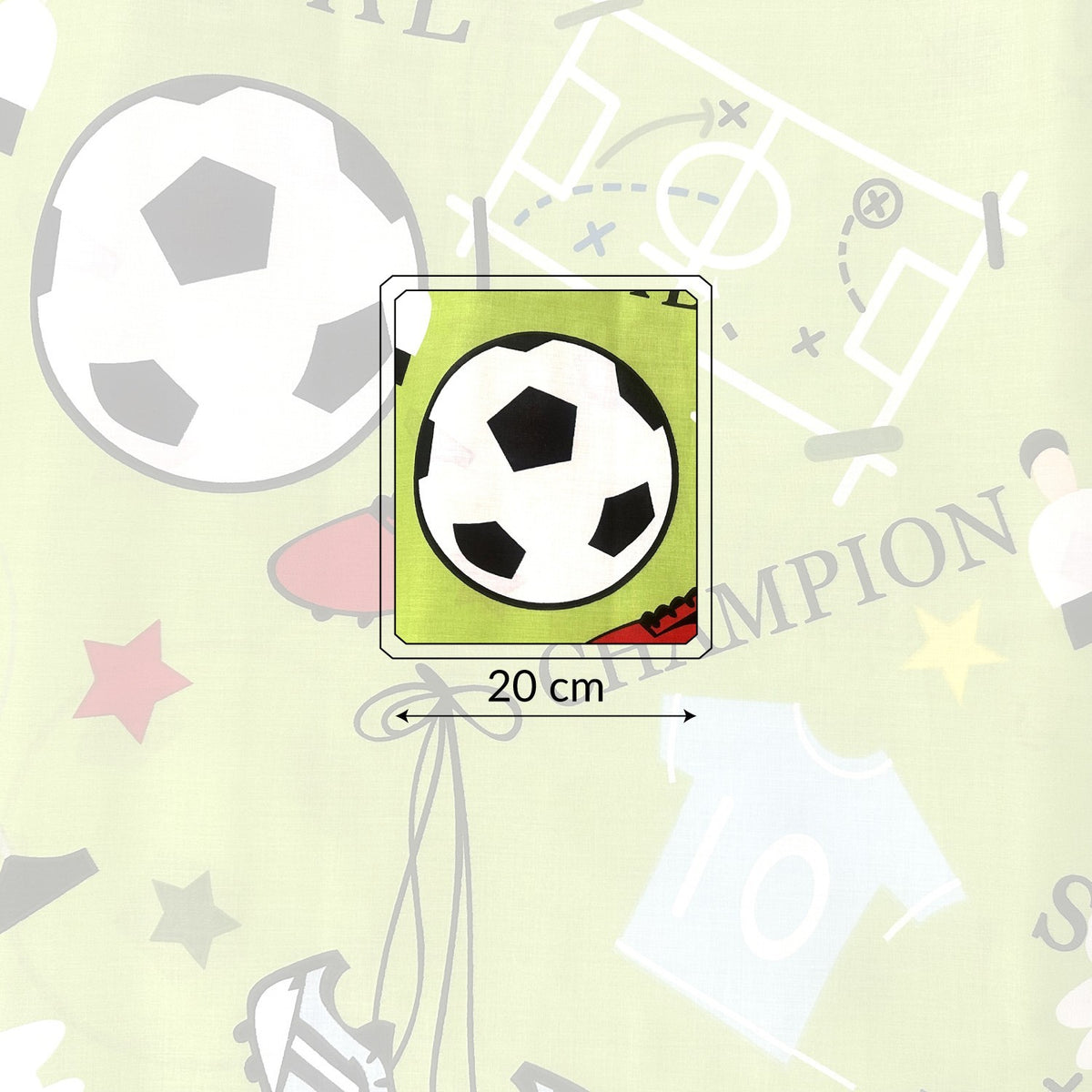 Cotton Fabric - Ball and Field