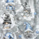 Katoenen stof - Kerstkabouters Blauw