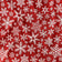 Katoenen stof - Kerst sneeuwvlokken rood