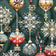 Katoenen stof - Kerstmis decoratieve groene kerstballen