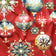 Katoenen stof - Kerstmis decoratieve rode kerstballen