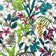 Katoenen stof - Kleurrijke botanica, wit
