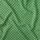 Katoenen stof - Groene stippen 4 mm