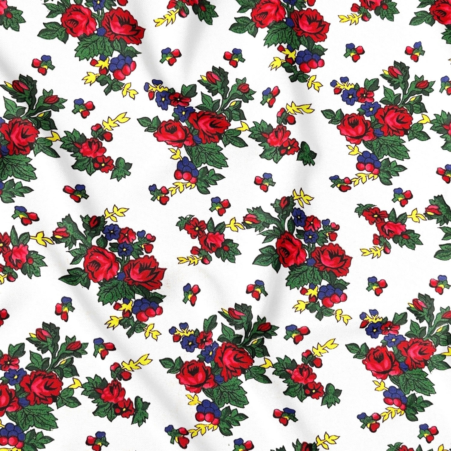 Cotton Fabric - Highland Flowers White