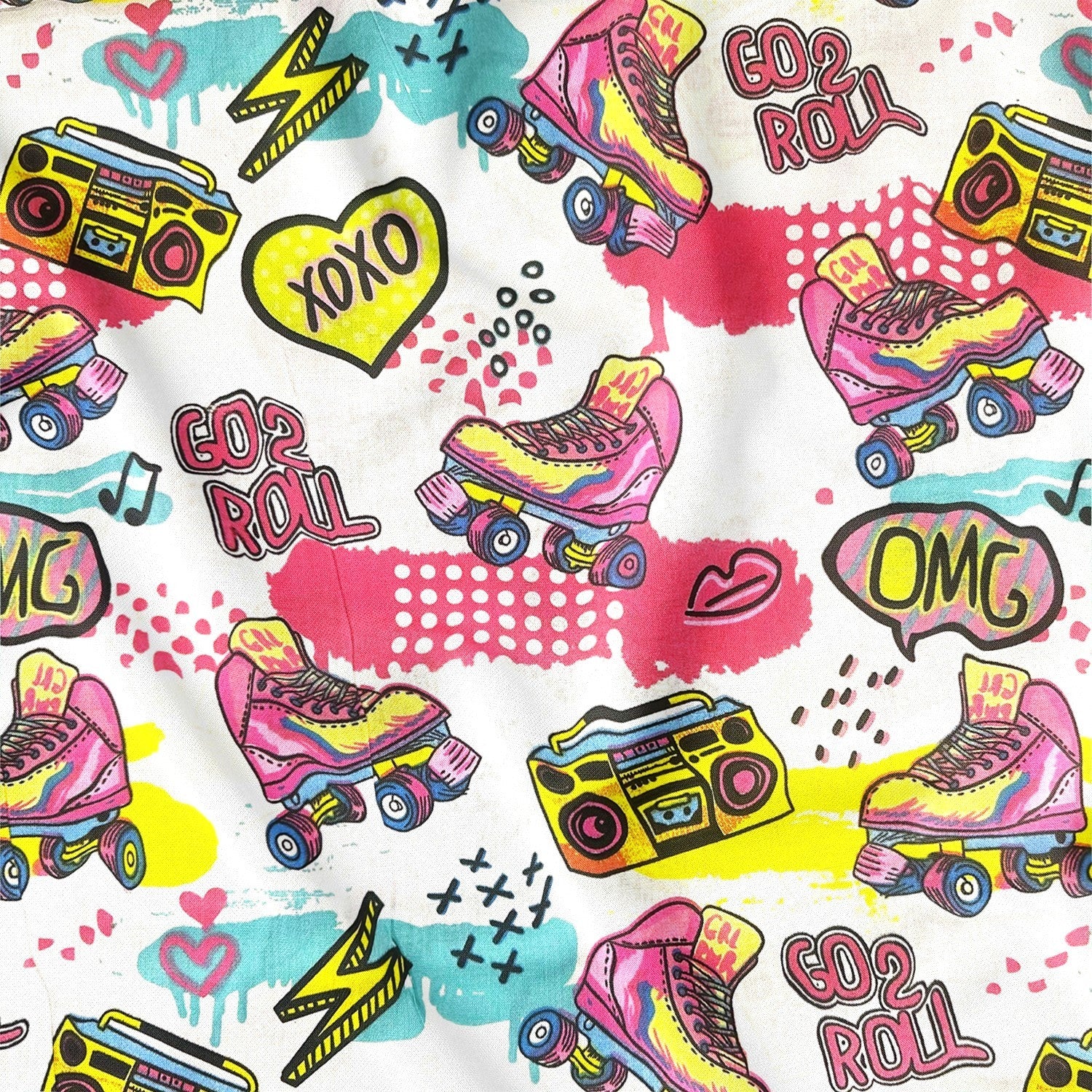 Cotton Fabric - OMG XOXO
