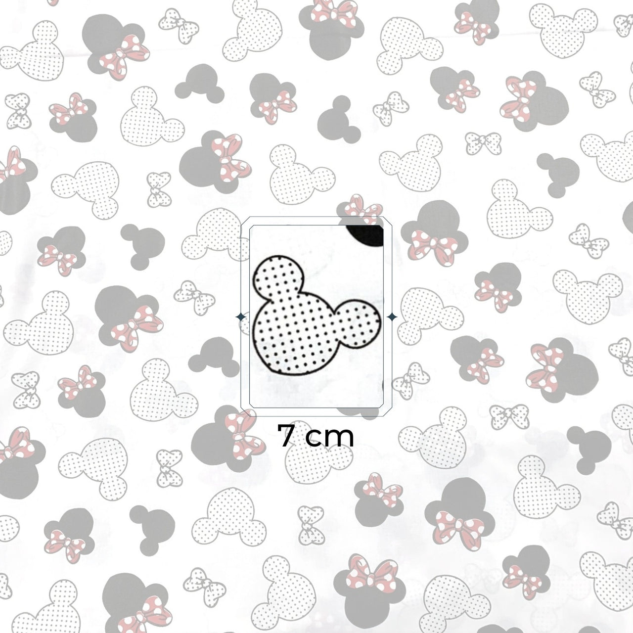Cotton Fabric - Red Mickey Mouse with Dots