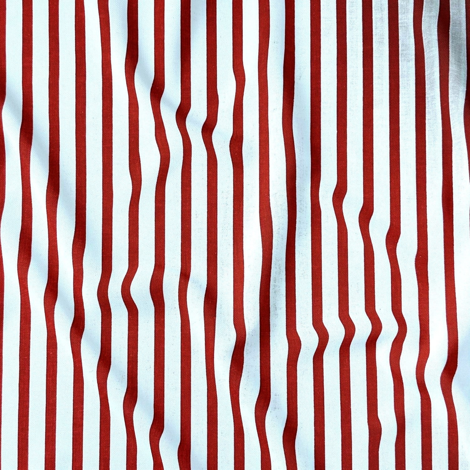 Cotton Fabric - Red Stripes 5 mm