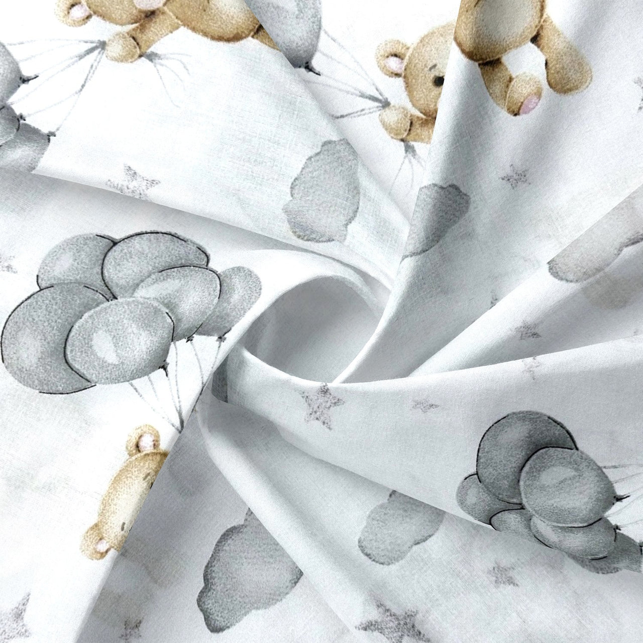 Cotton Fabric - Teddy, Gray