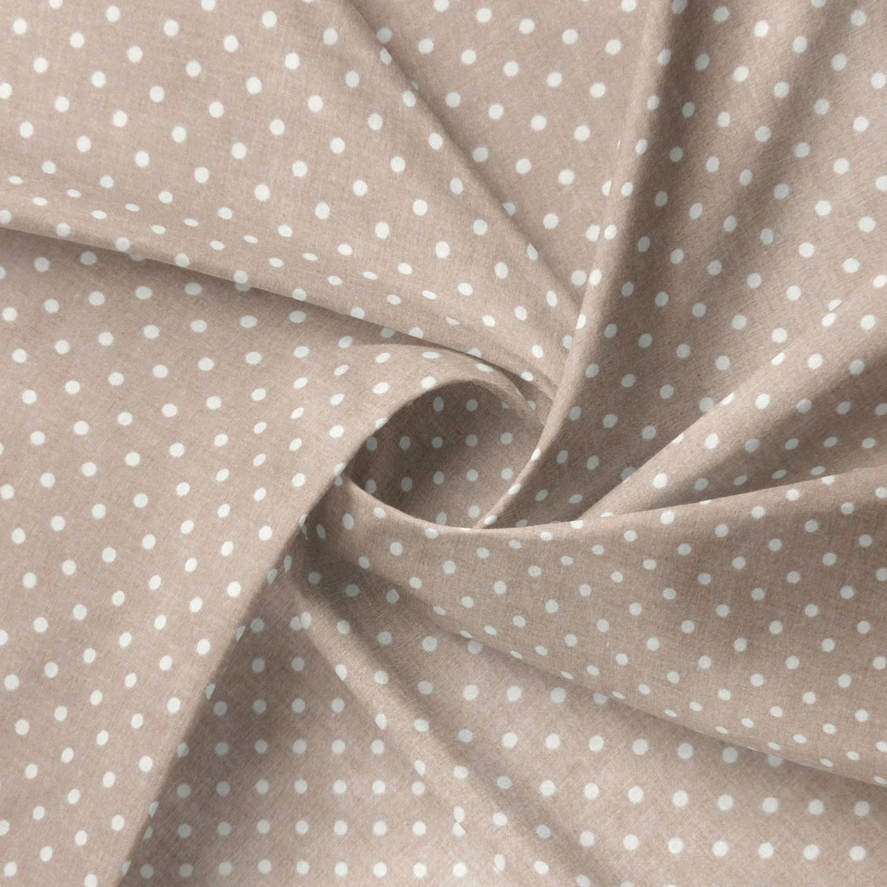 Cotton Fabric - White Dots on Dirty Pink 4 mm