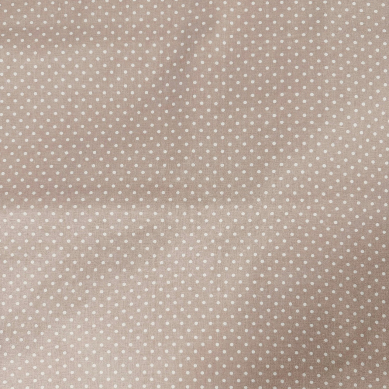 Cotton Fabric - White Dots on Dirty Pink 4 mm