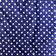 Katoenen stof - Witte stippen op marineblauw 1 cm
