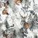 Katoenen stof - Winterlandschap, grijs