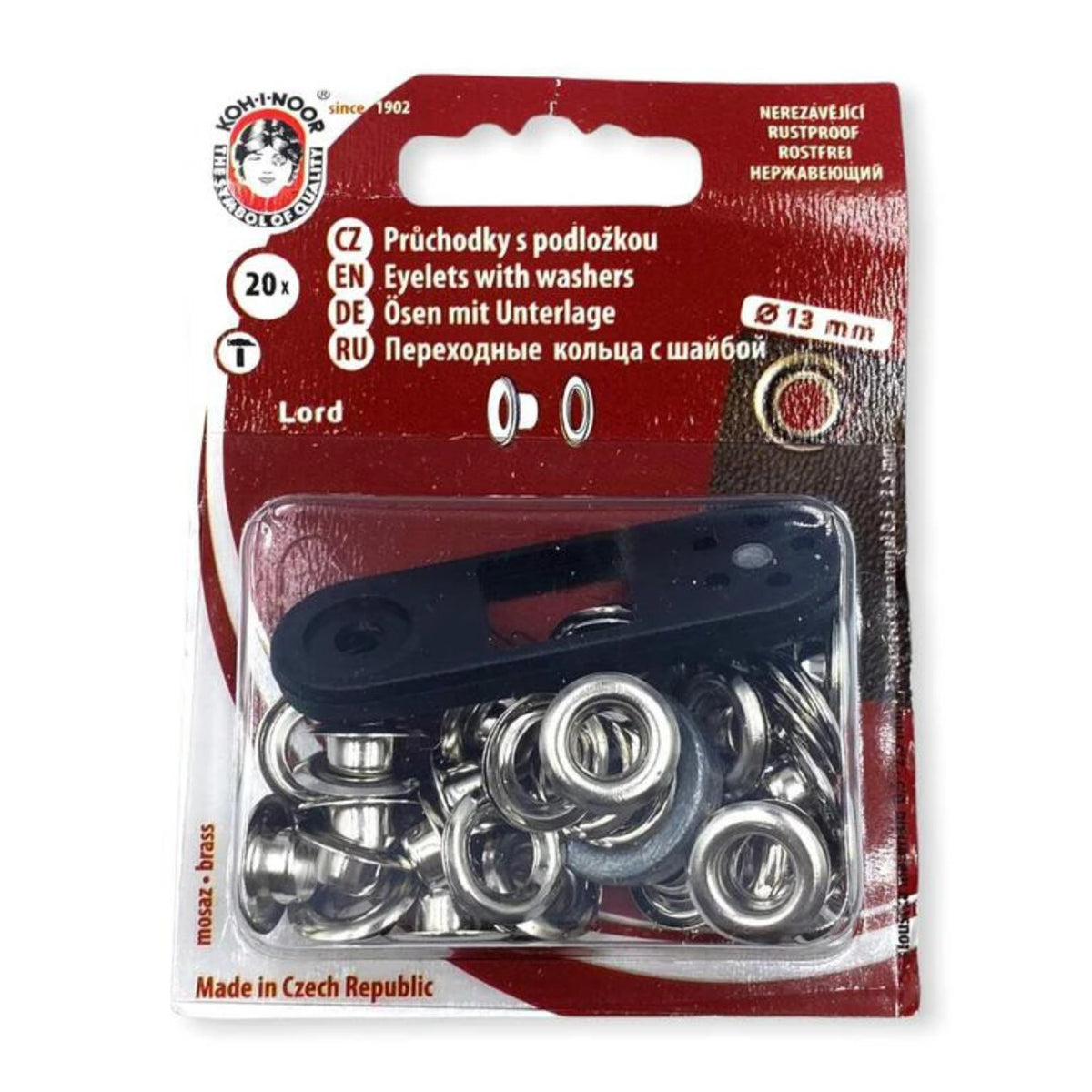 Eyelets with washers - nickel-plated