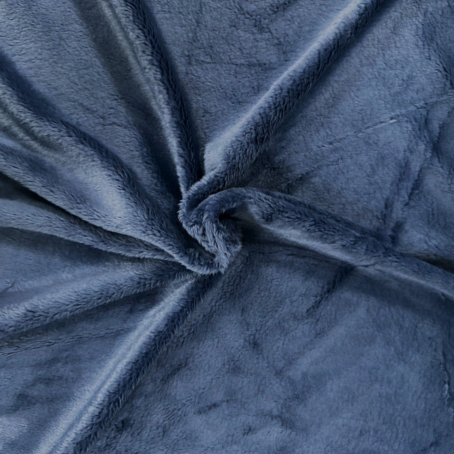 Knitted Fur Fabric - Grey-Blue