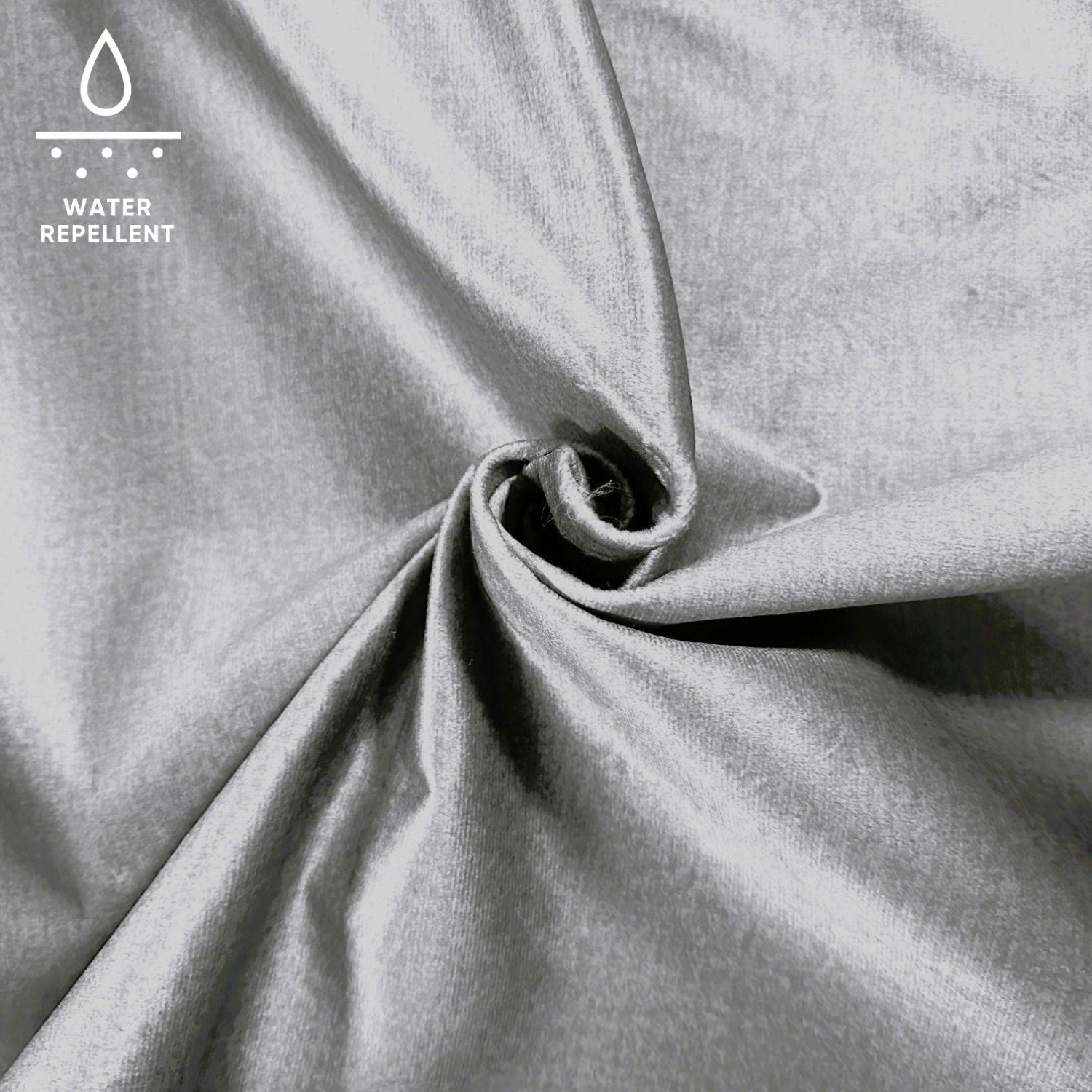 Upholstery Fabric MONOLITH Velour - Light Grey