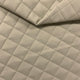 Meubelstof Gewatteerd PU Leer Diamant 5x5 - Lichtbeige