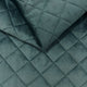 Meubelstof Gewatteerde Velours Ruit 5x5 - Azur