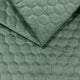Meubelstof Gewatteerde Velours Hexagoon - Mint