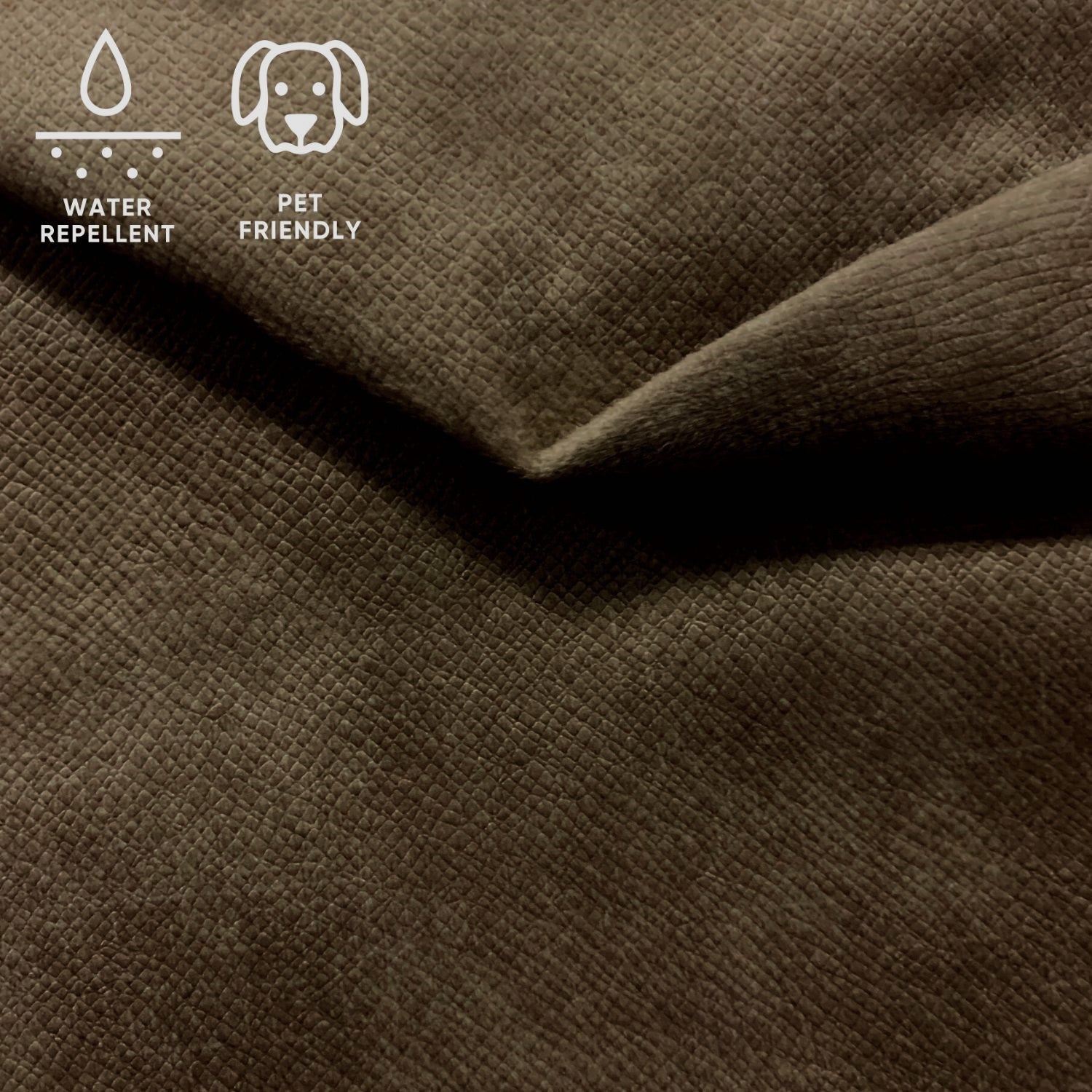 Upholstery Fabric TERRA Velour - Brown