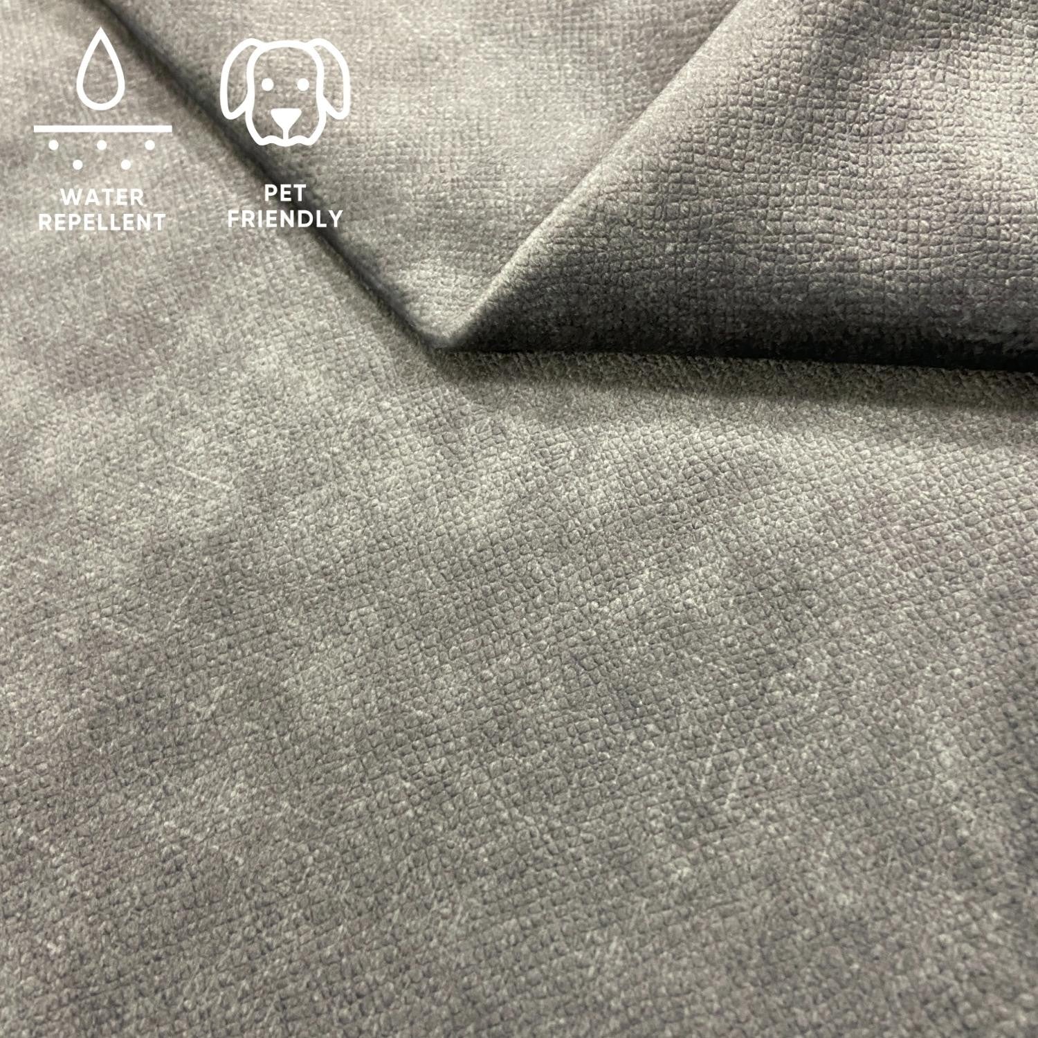 Upholstery Fabric TERRA Velour - Grey