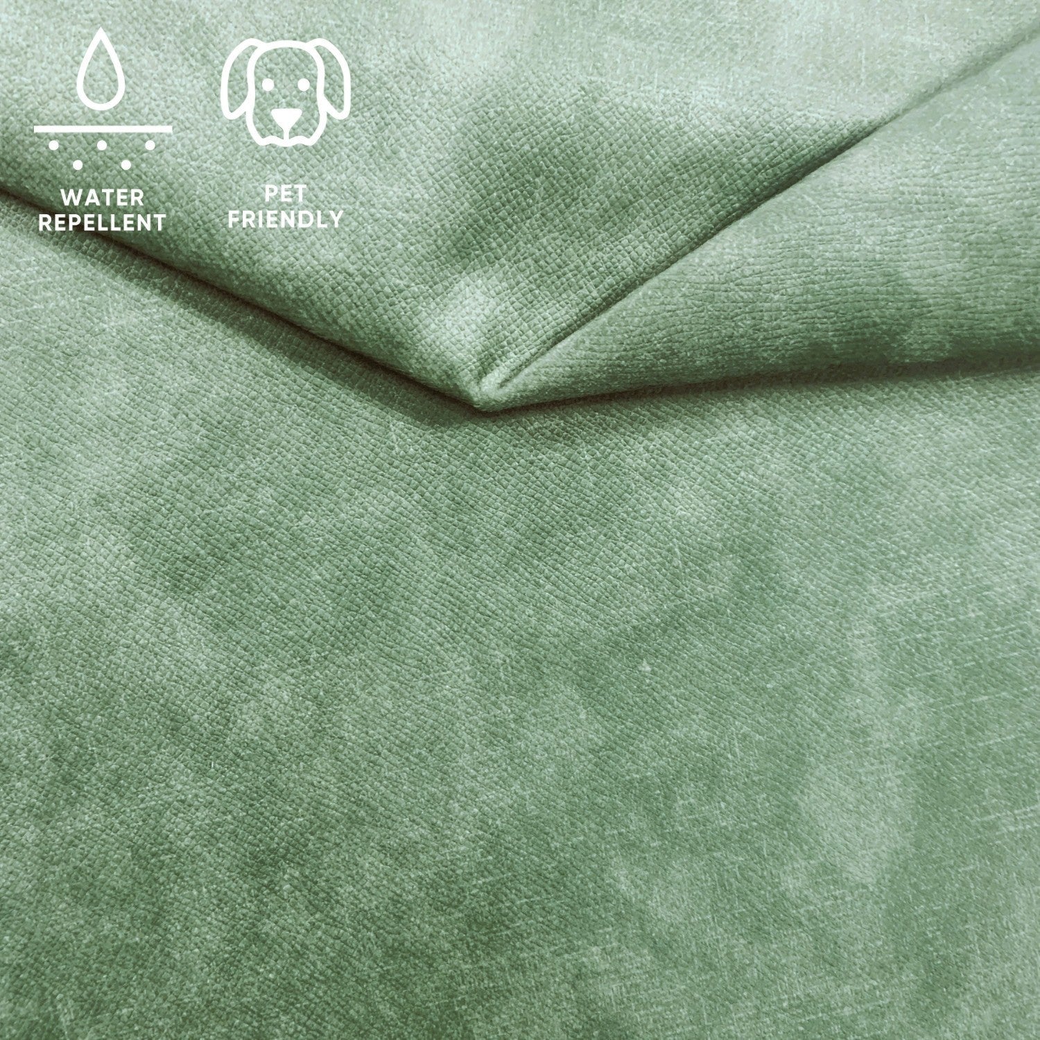 Upholstery Fabric TERRA Velour - Sage