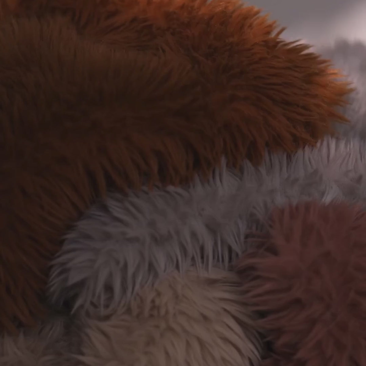 Video laden: Gebreide shaggy stof - licht asgrijs